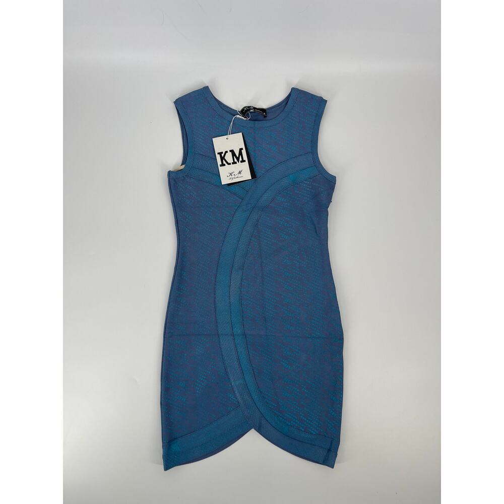 NWT KM Blue Bodycon Dress (B48#3)